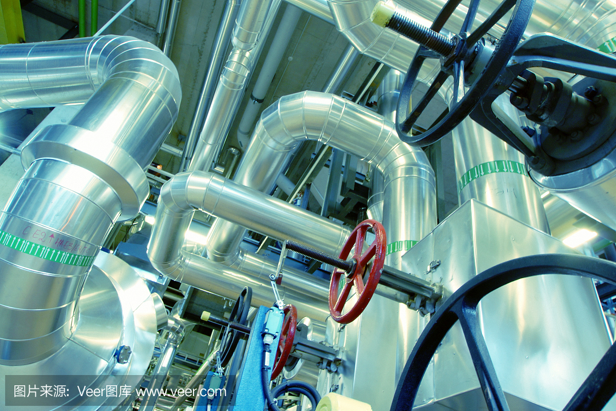 工業(yè)園區(qū)、鋼鐵管道、閥門、電纜